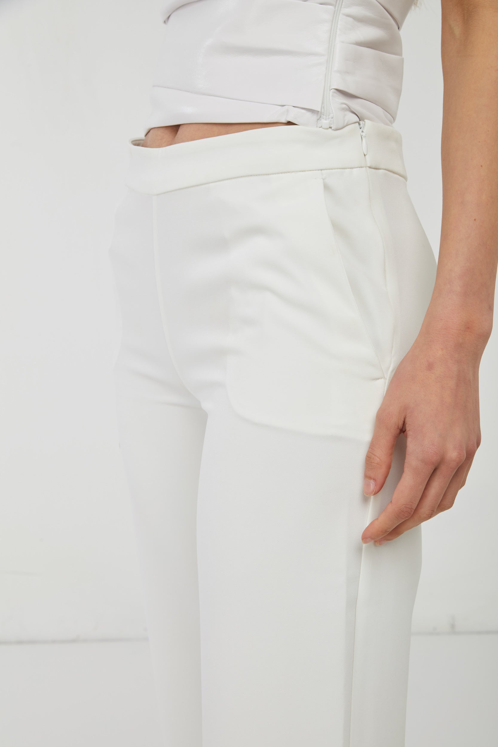 PINKO Classic White Trousers