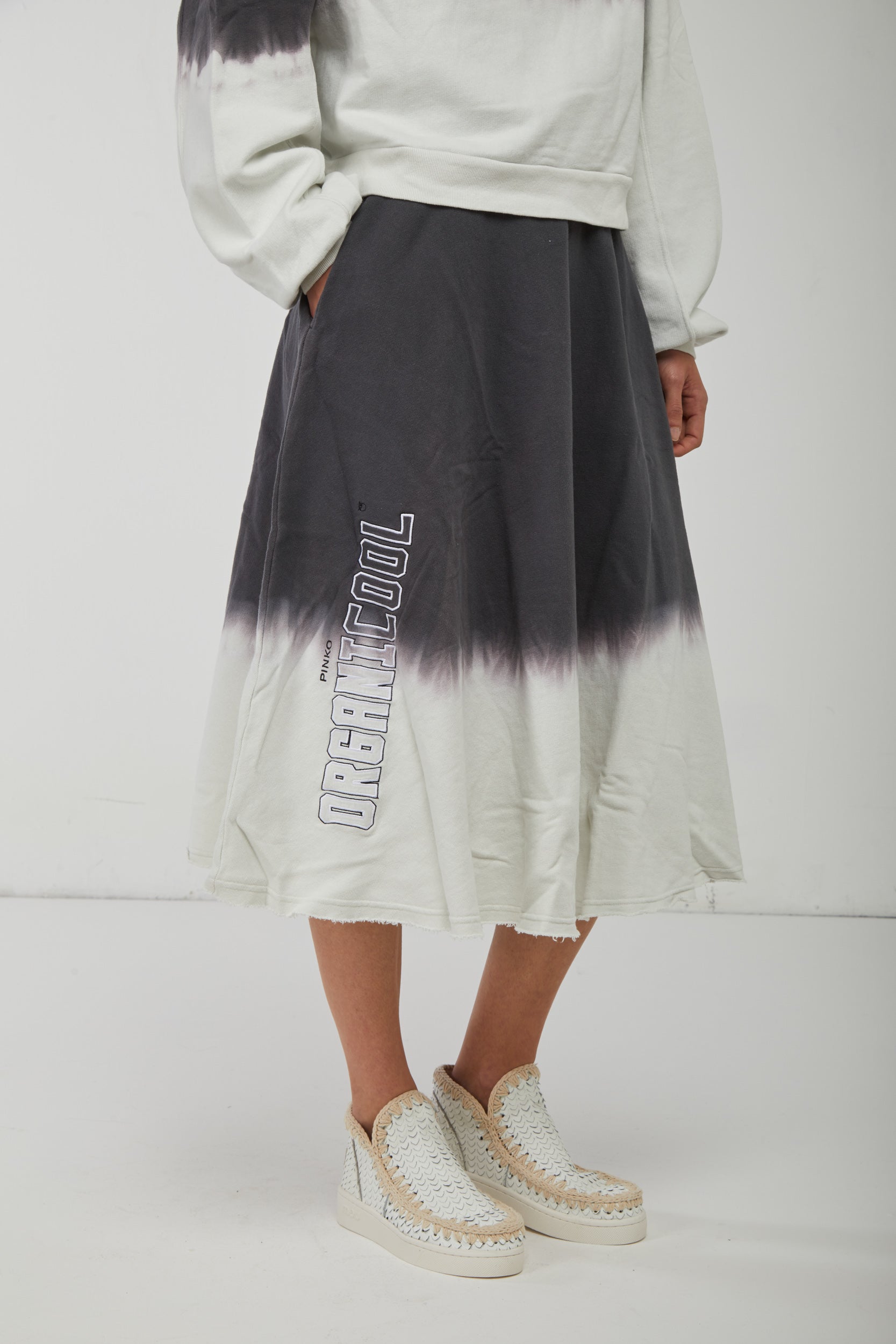 PINKO "Organic Cool" Sweatshirt Skirt