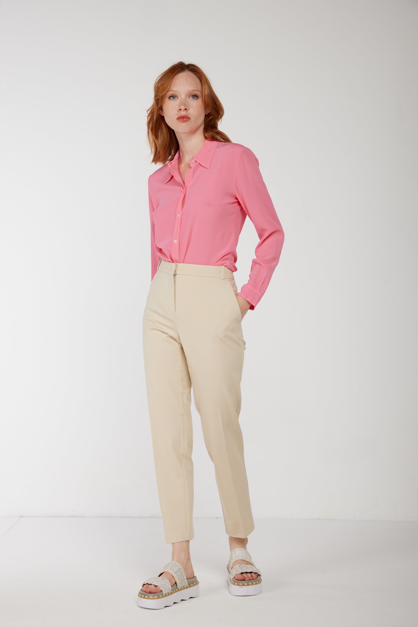 PINKO Beige Trousers