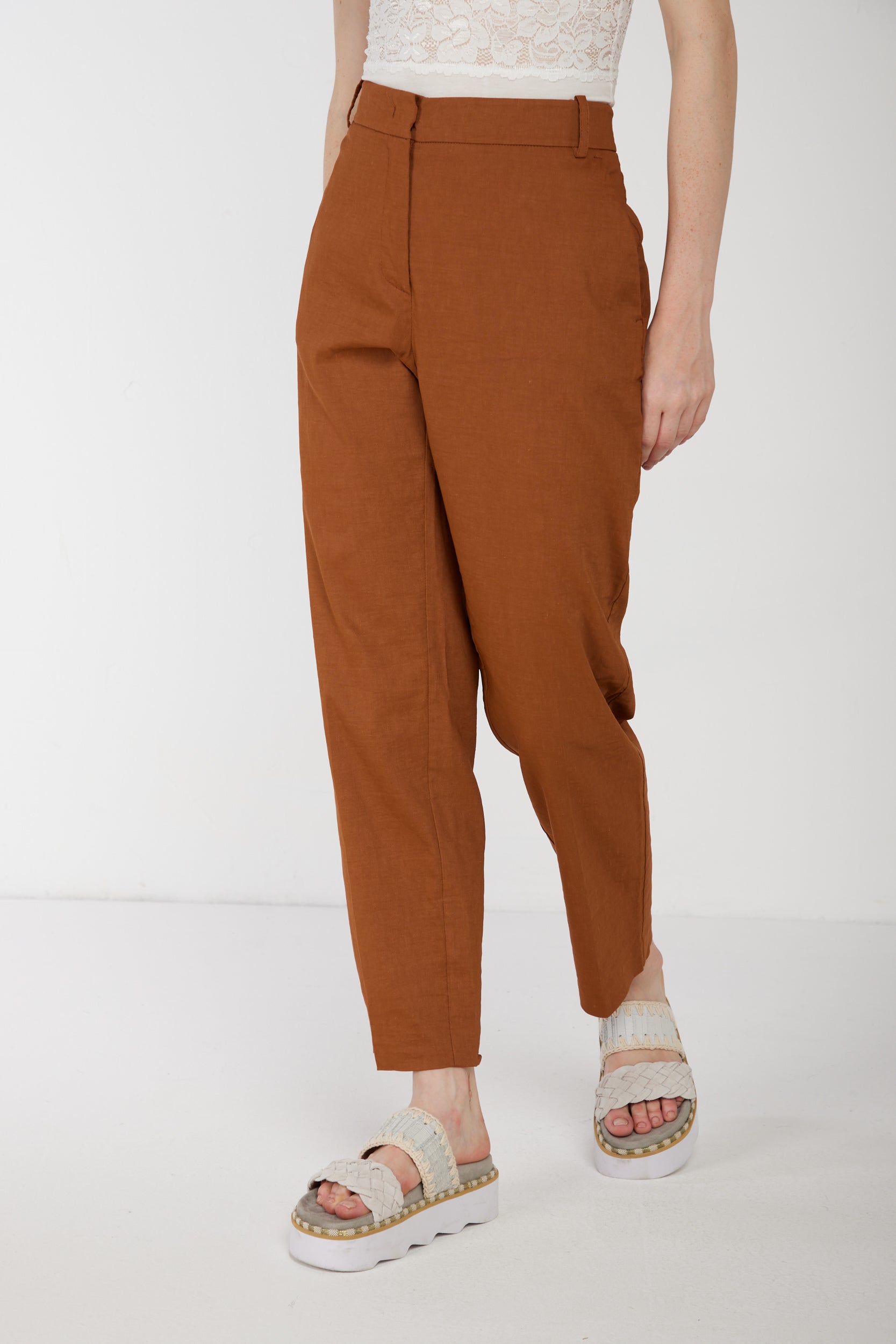 PINKO Pantalone Marrone Noce