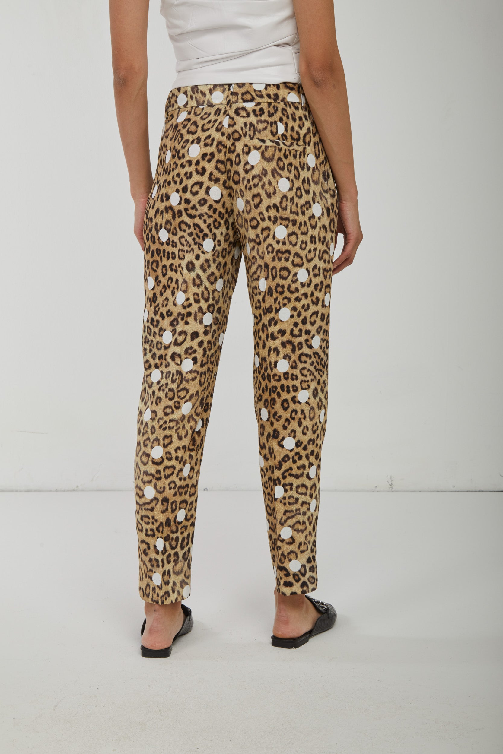 OTTOD'AME Cigarette Leopard Trousers