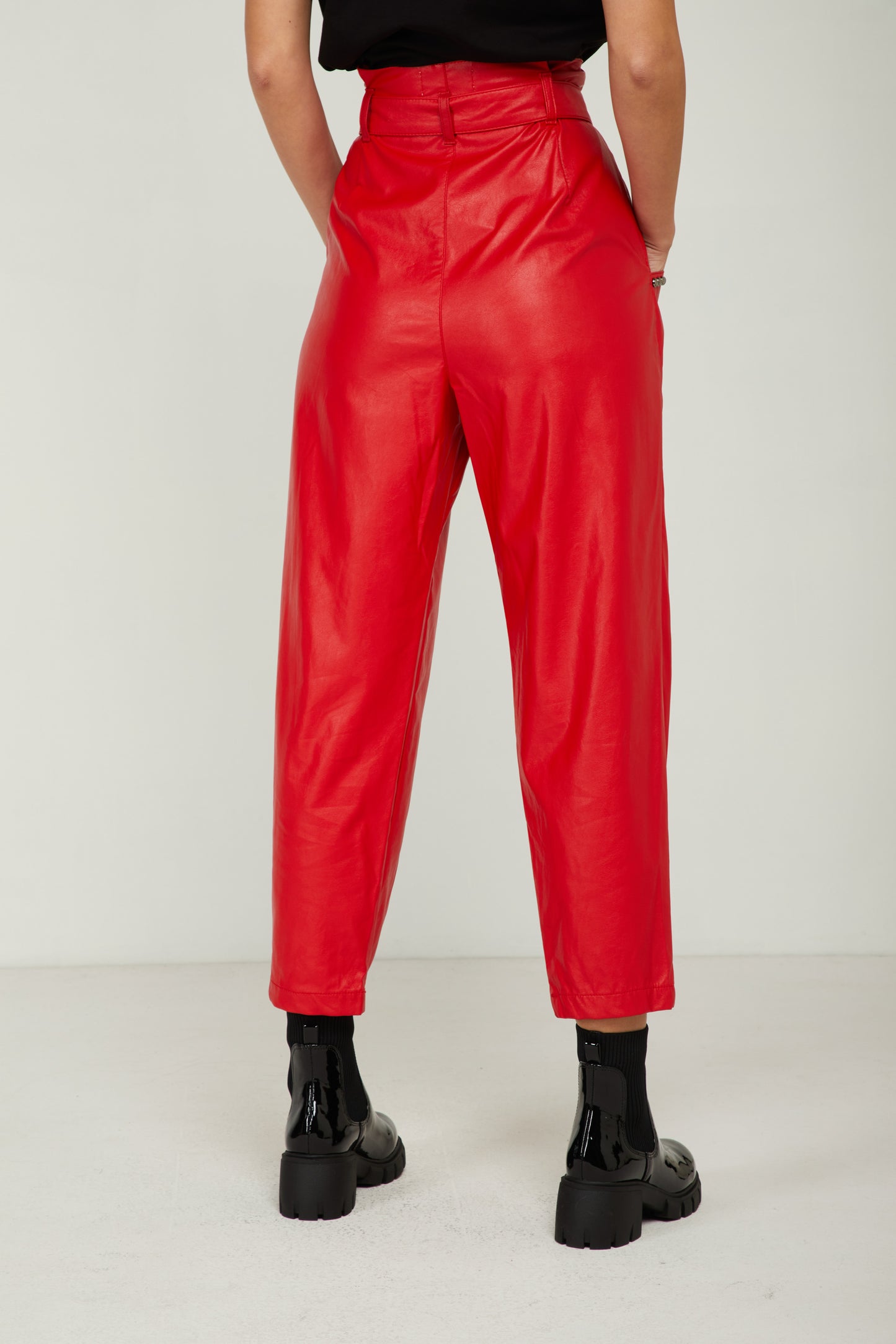 GAELLE Pantalone Rosso con Borchie