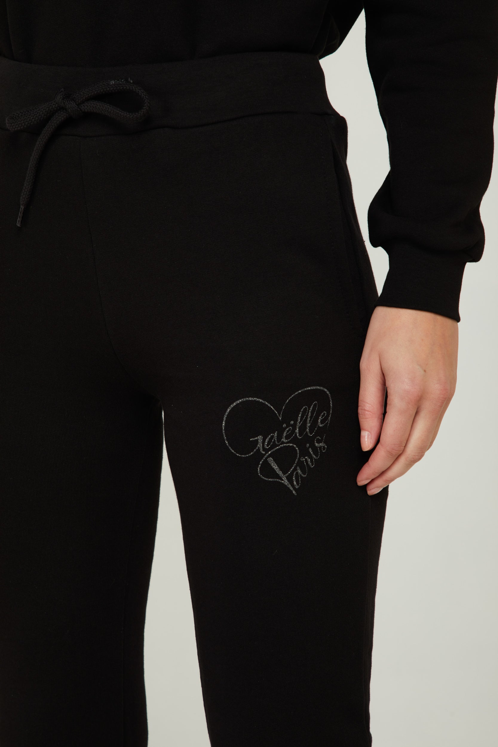 GAELLE Black Tracksuit Pants