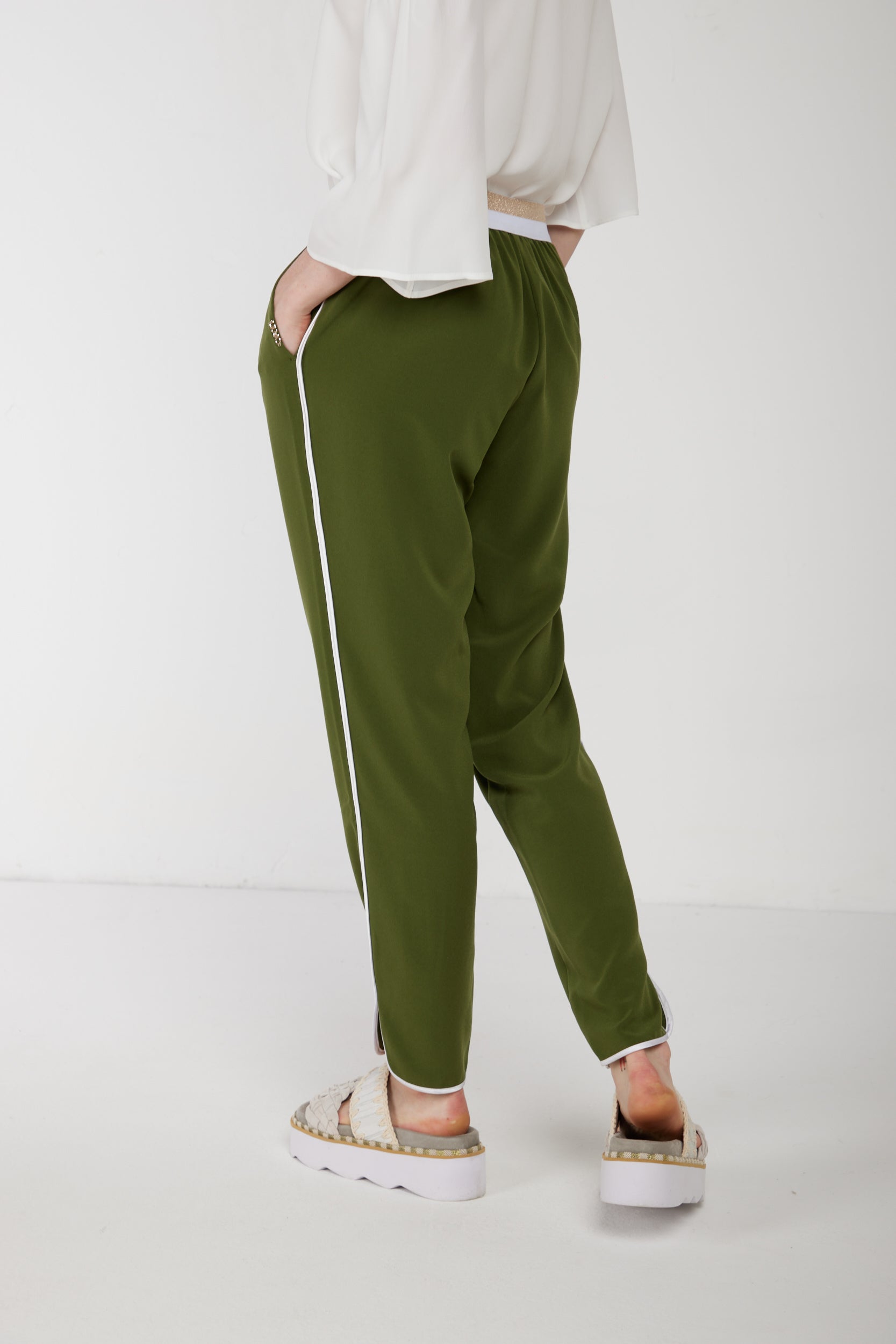 LIU JO Pantalone Verde Militare