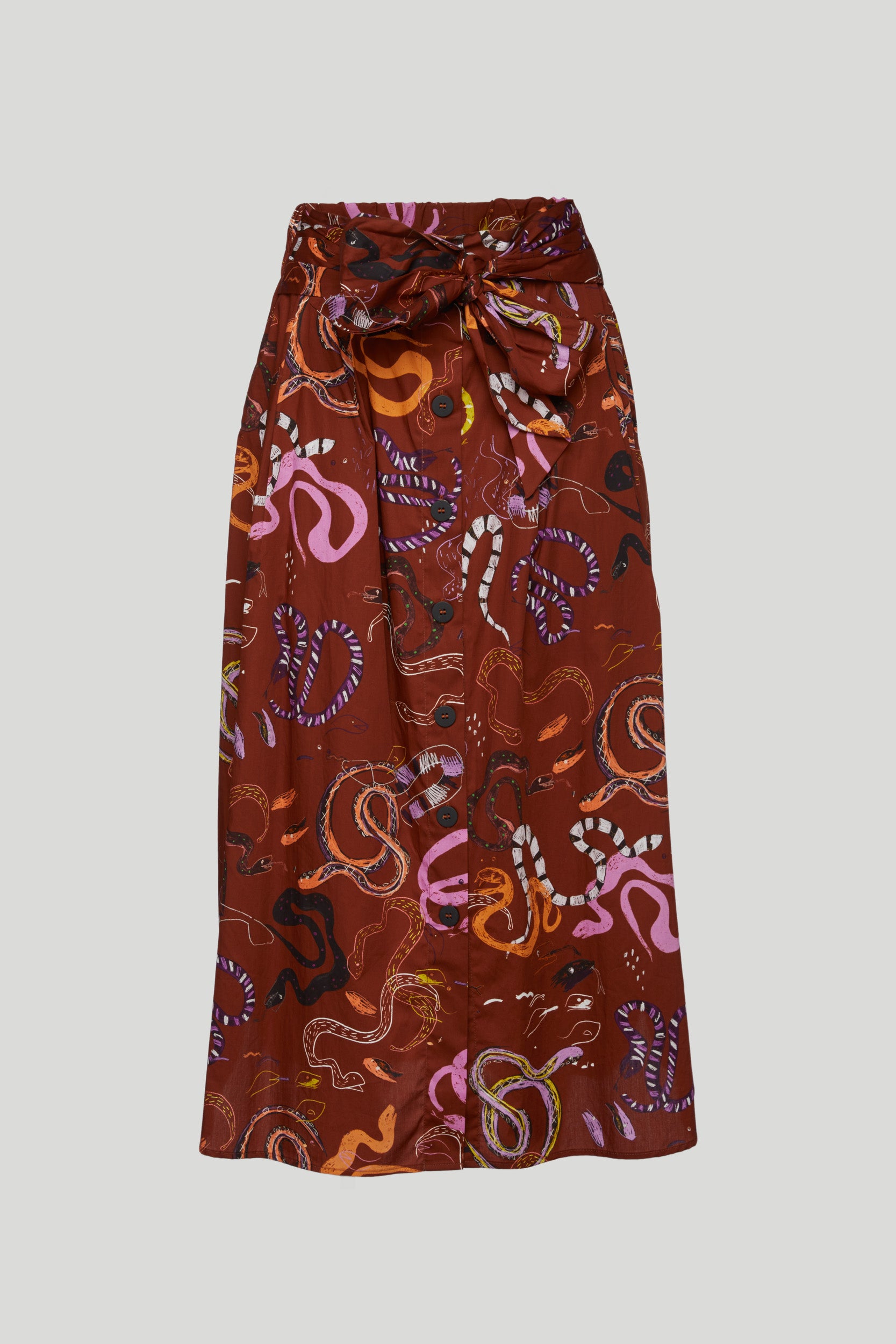 OTTOD'AME Burgundy Skirt Abstract Fantasy