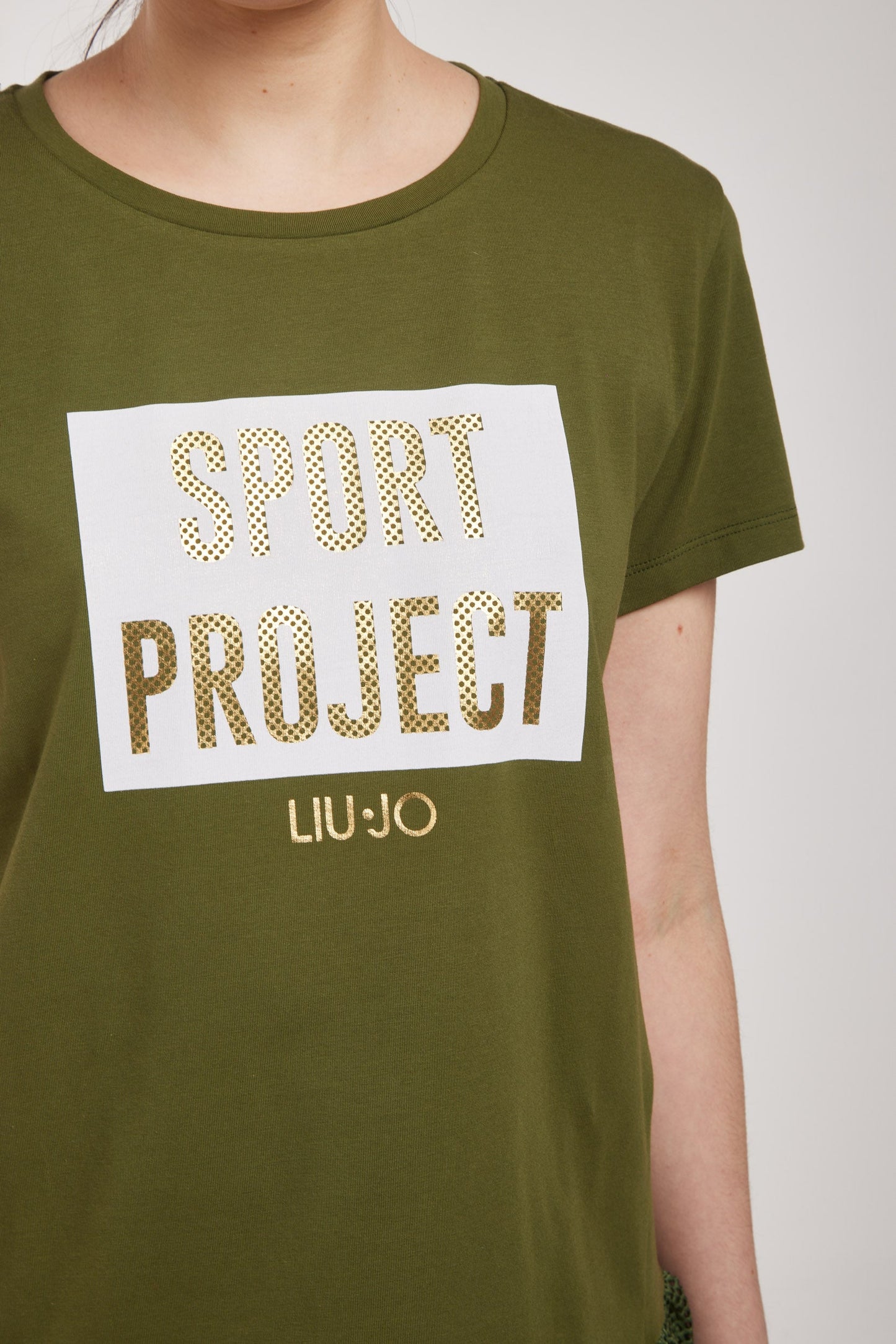 LIU-JO T-Shirt "SPORT PROJECT" Verde Militare