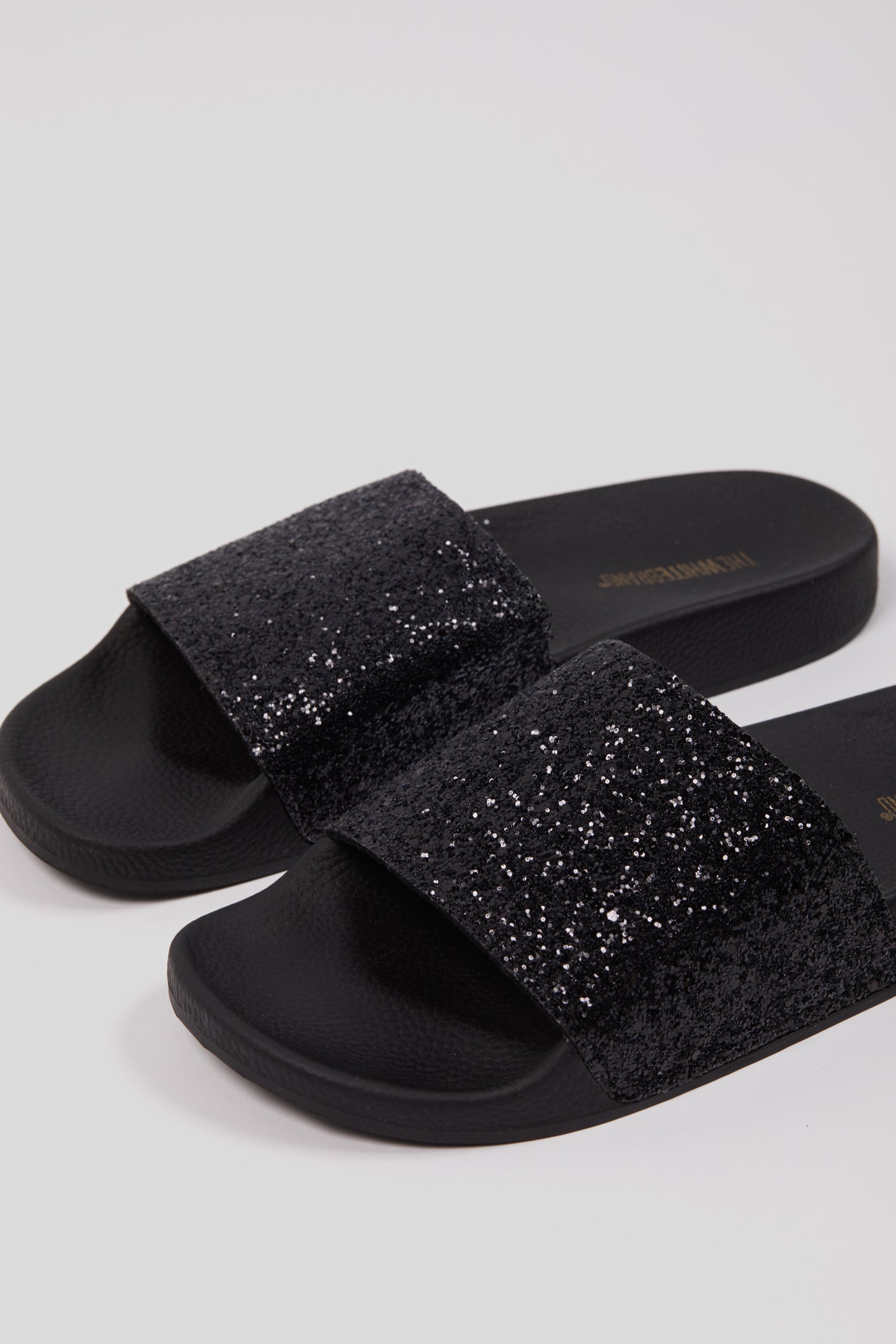 WHITE BRAND Sandali Glitter Neri