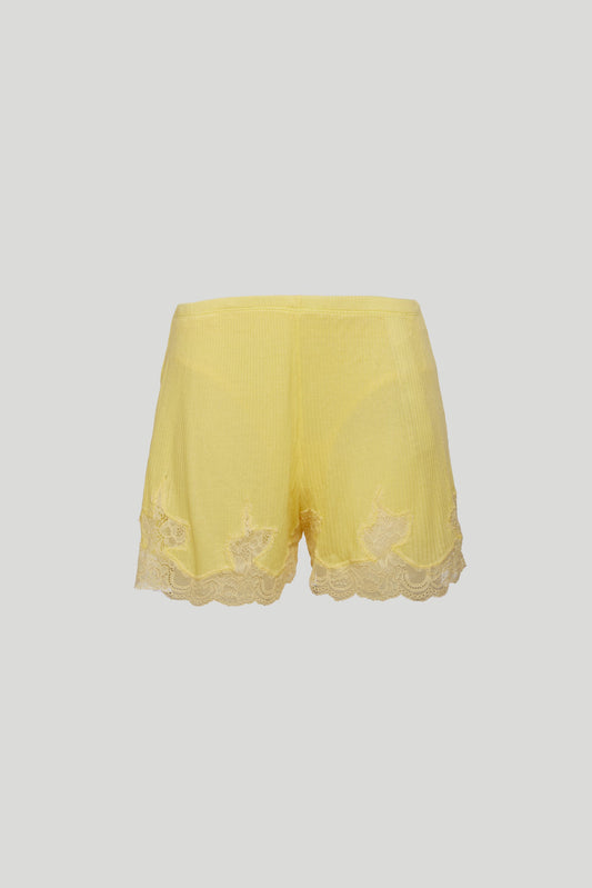 TWINSET Yellow Lace Shorts