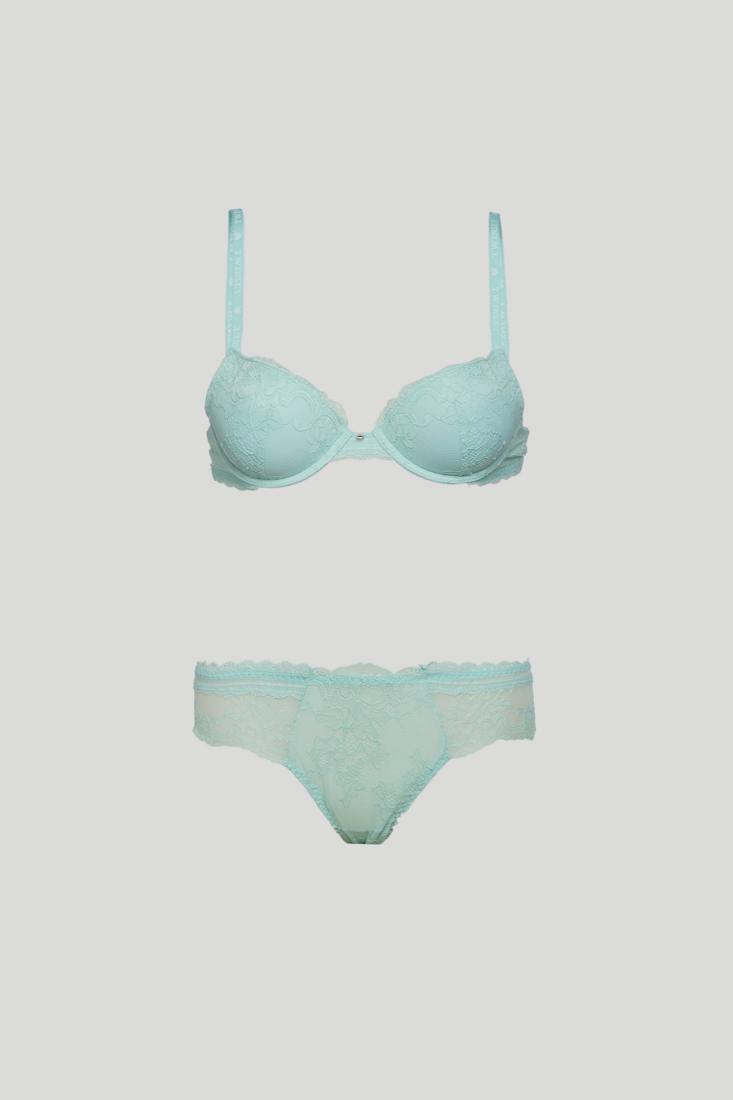 TWINSET Slip Brasiliana Pizzo Verde Acqua