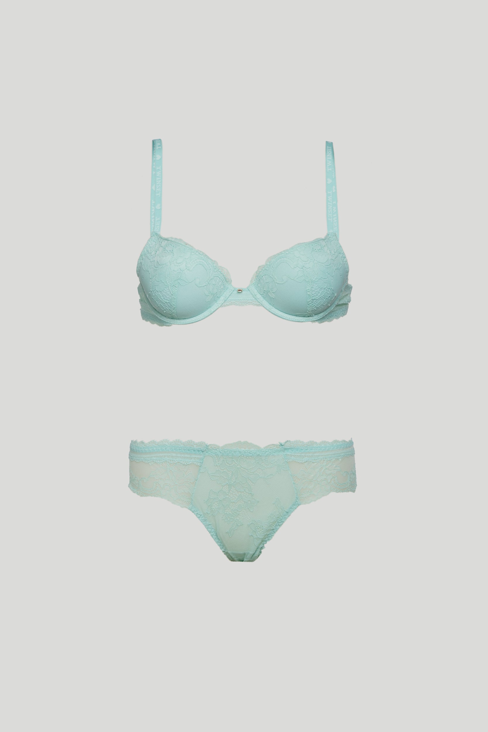 TWINSET Slip Brasiliana Pizzo Verde Acqua
