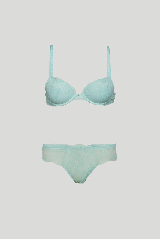 TWINSET Slip Brasiliana Pizzo Verde Acqua