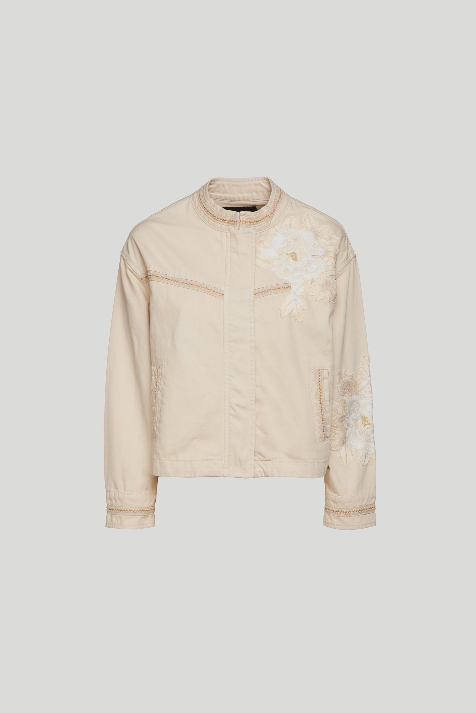 TWINSET Embroidered Ivory Jacket