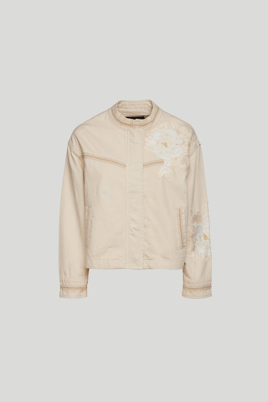 TWINSET Embroidered Ivory Jacket