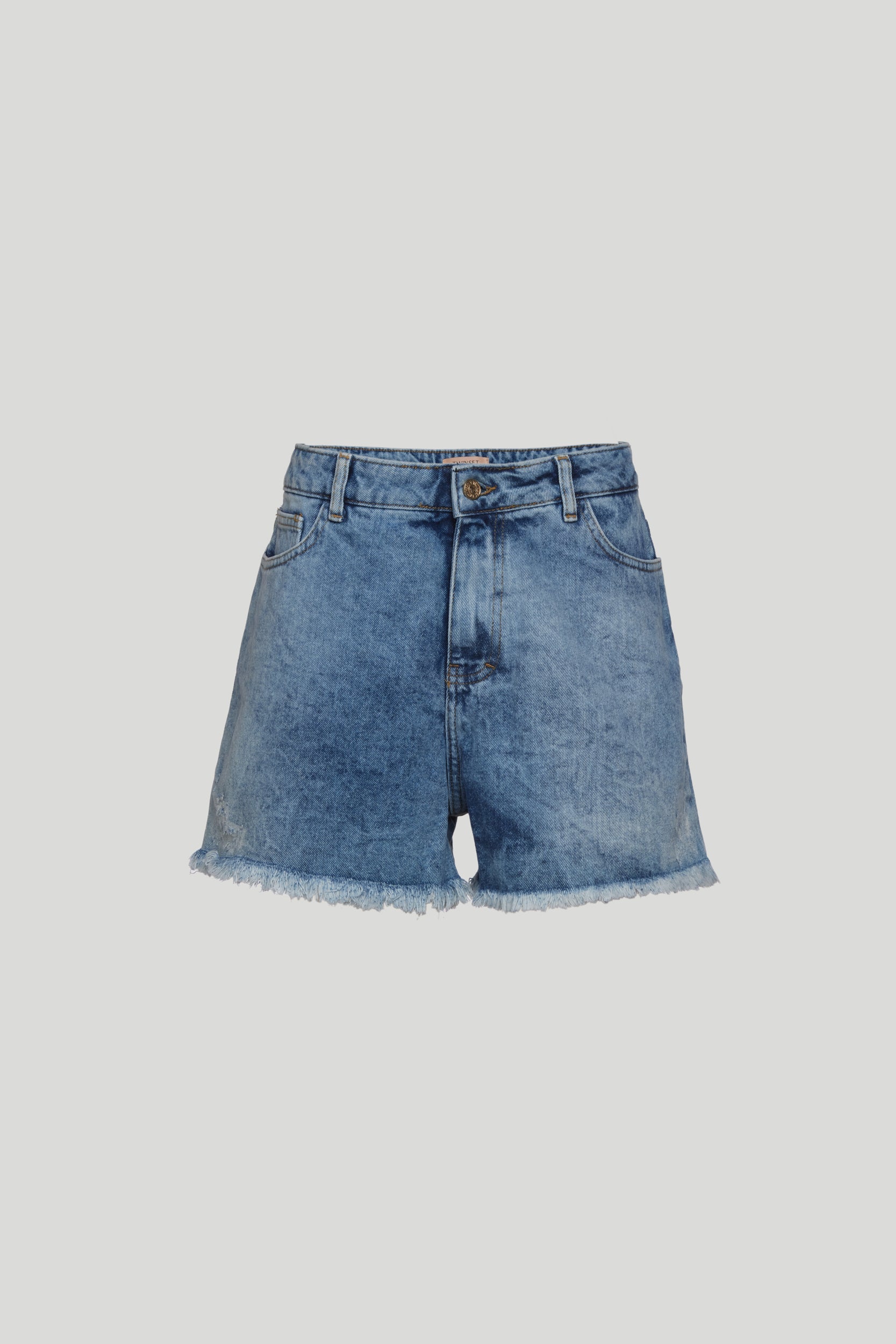 TWINSET Shorts Denim Blu