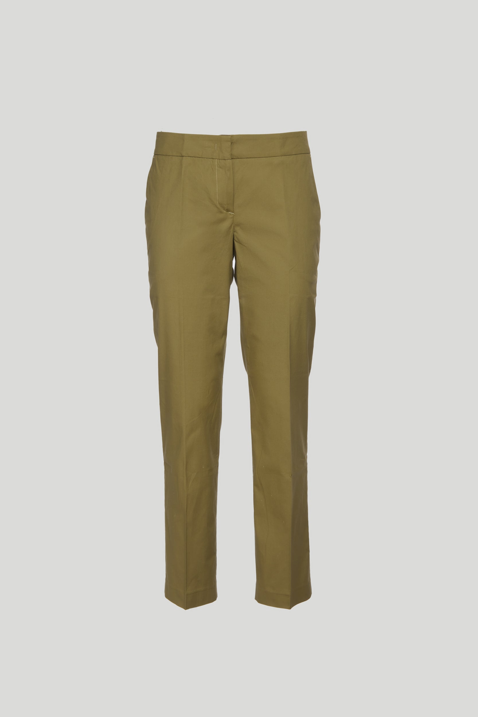 TWINSET Pantalone Verde Militare a Sigaretta