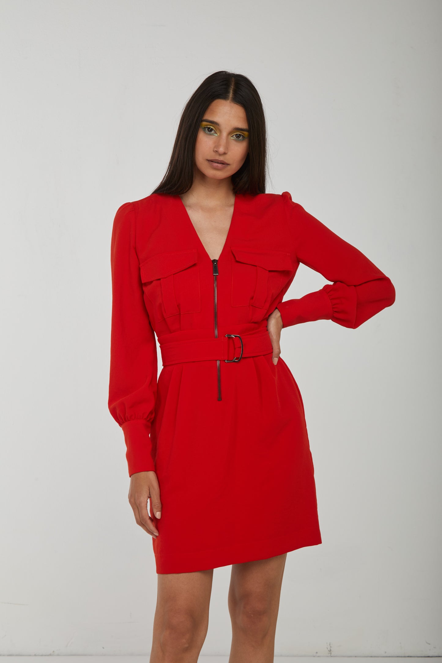 PINKO Mini Abito Rosso Avvitato