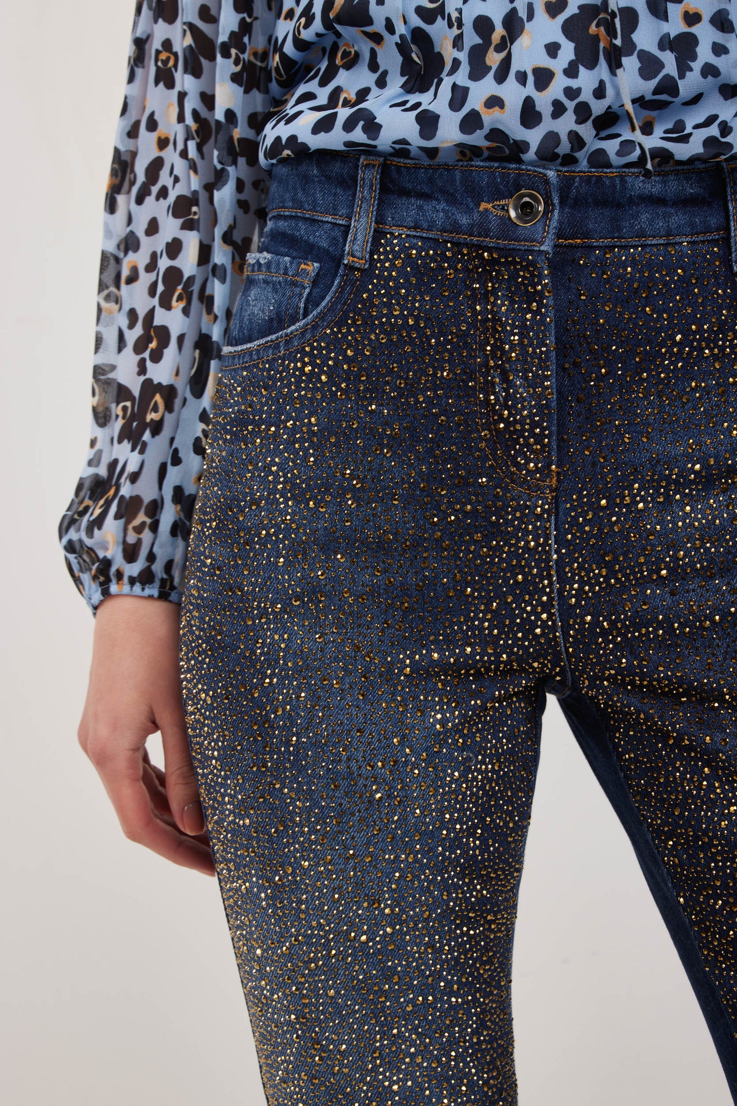 PATRIZIA PEPE Jeans in Denim Glitter