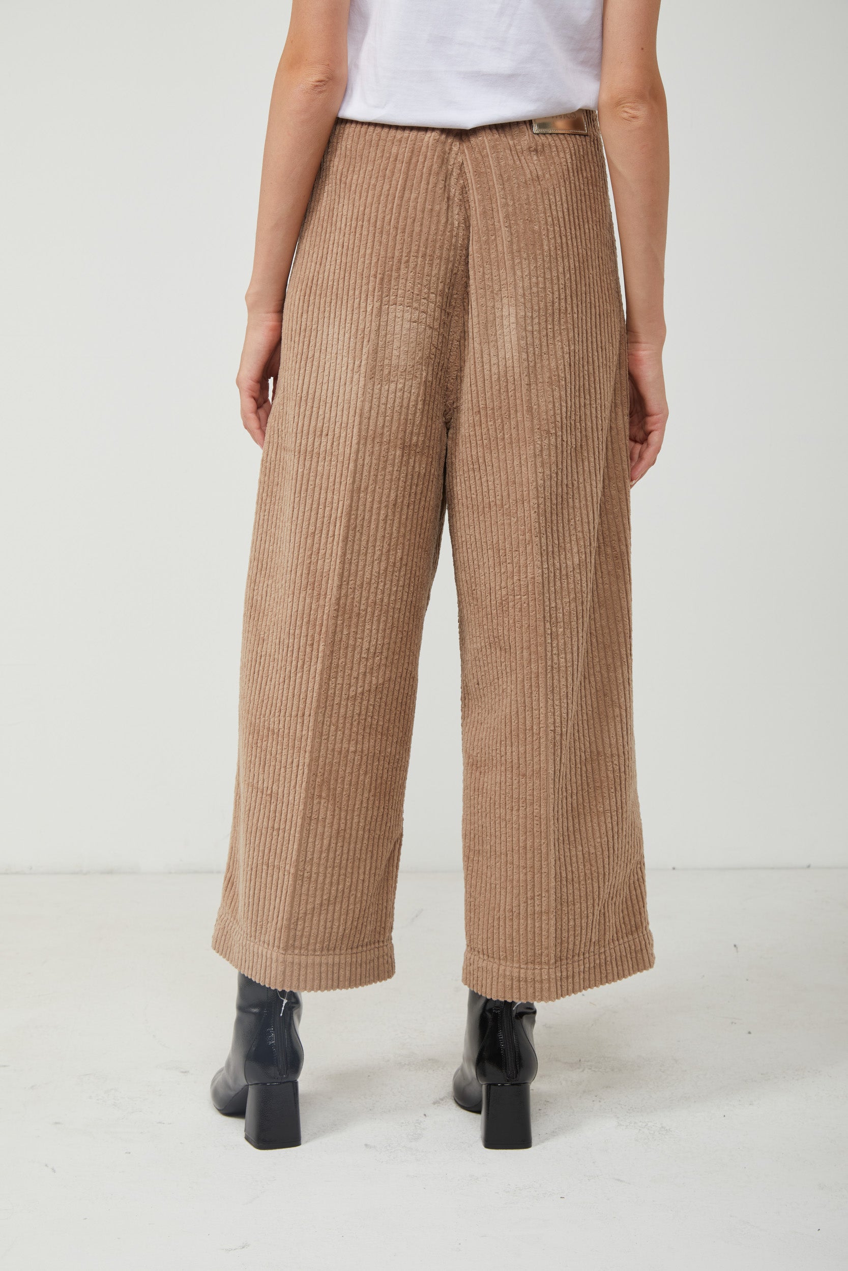 PINKO Pantalone in Velluto Cammello