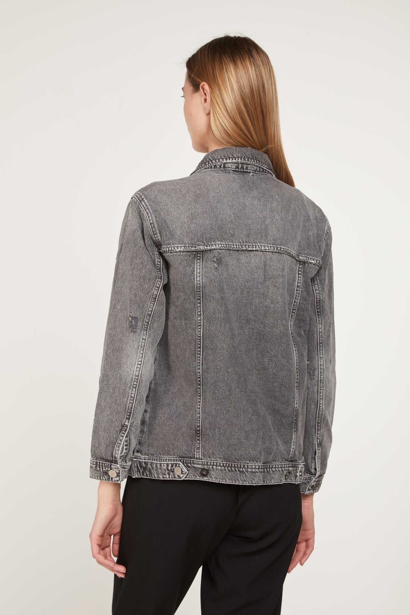 LIU-JO Giubbotto Denim Grigio