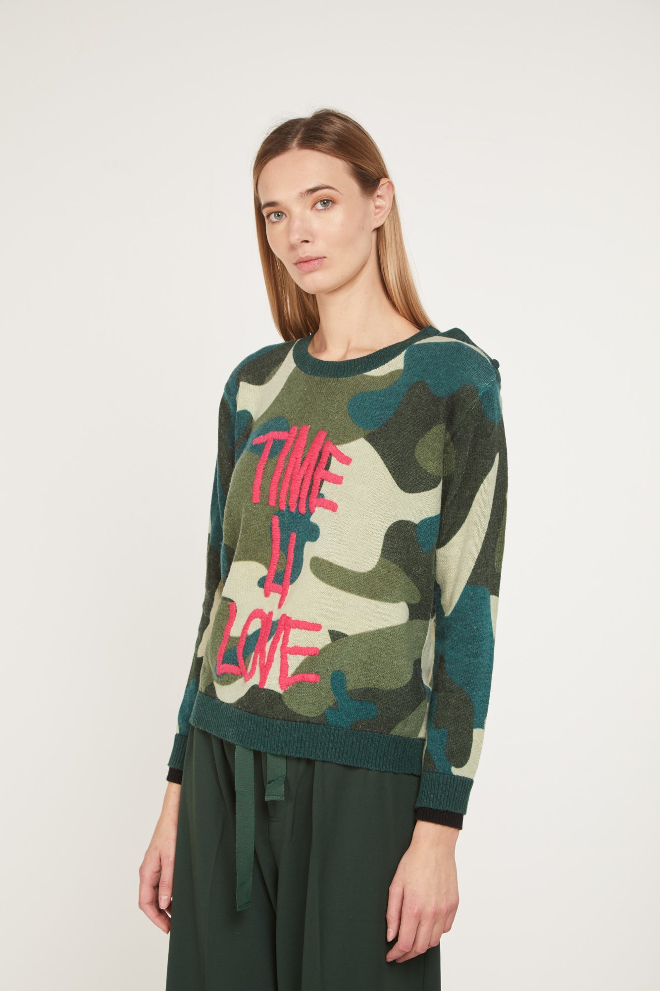 PRINCESSE LODO Military Sweater "Time 4 Love"