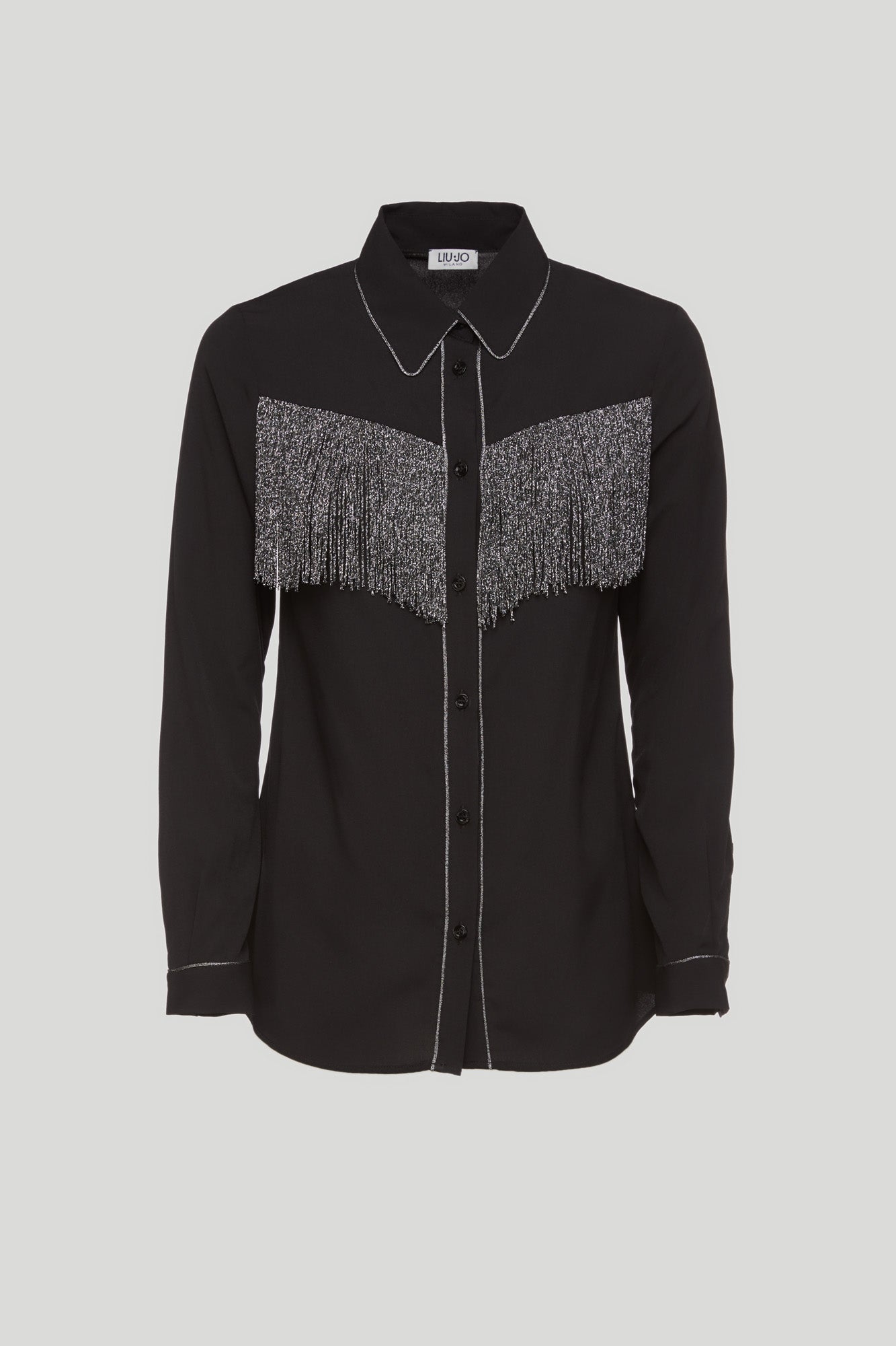 LIU-JO Silver Fringed Shirt