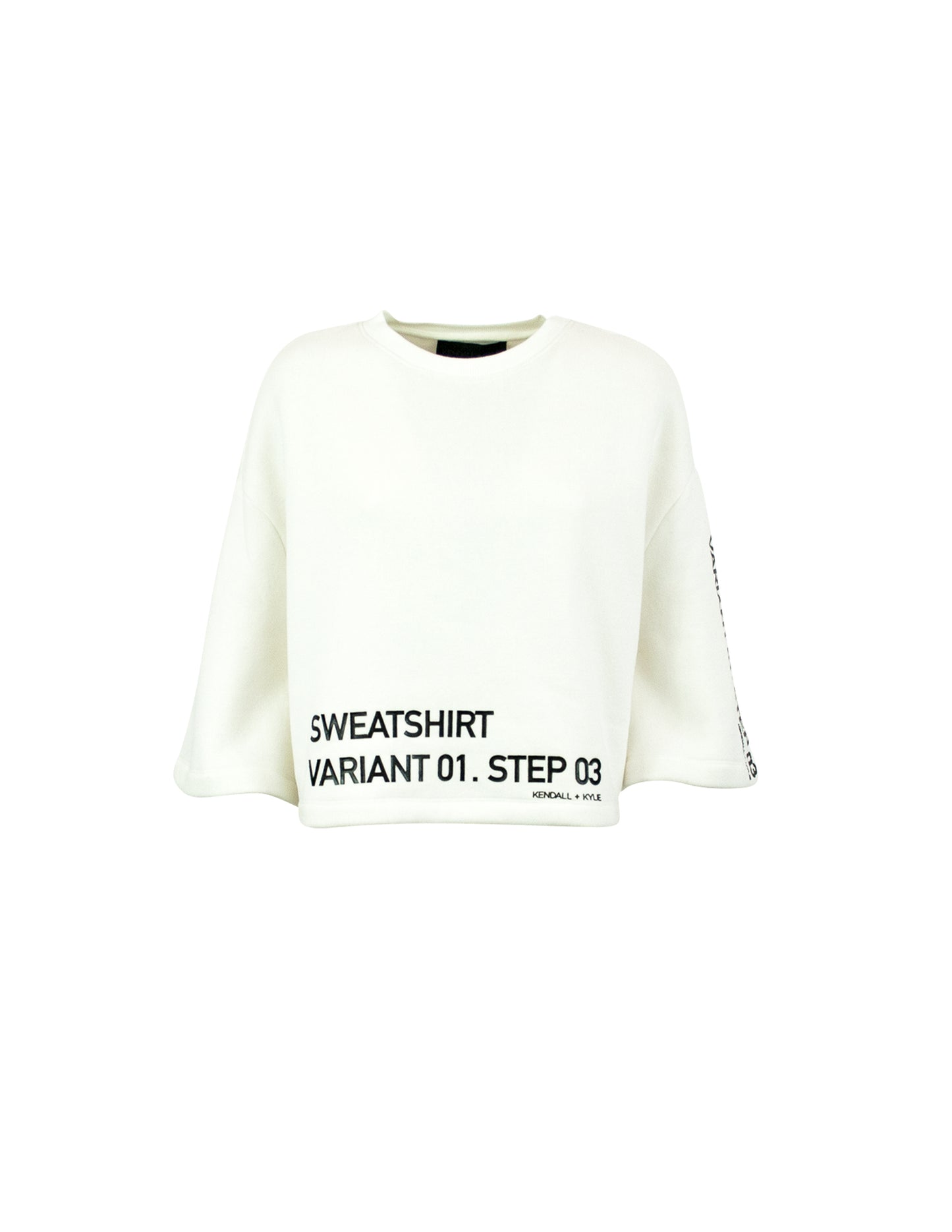 KENDALL AND KYLIE Felpa crop con maniche larghe