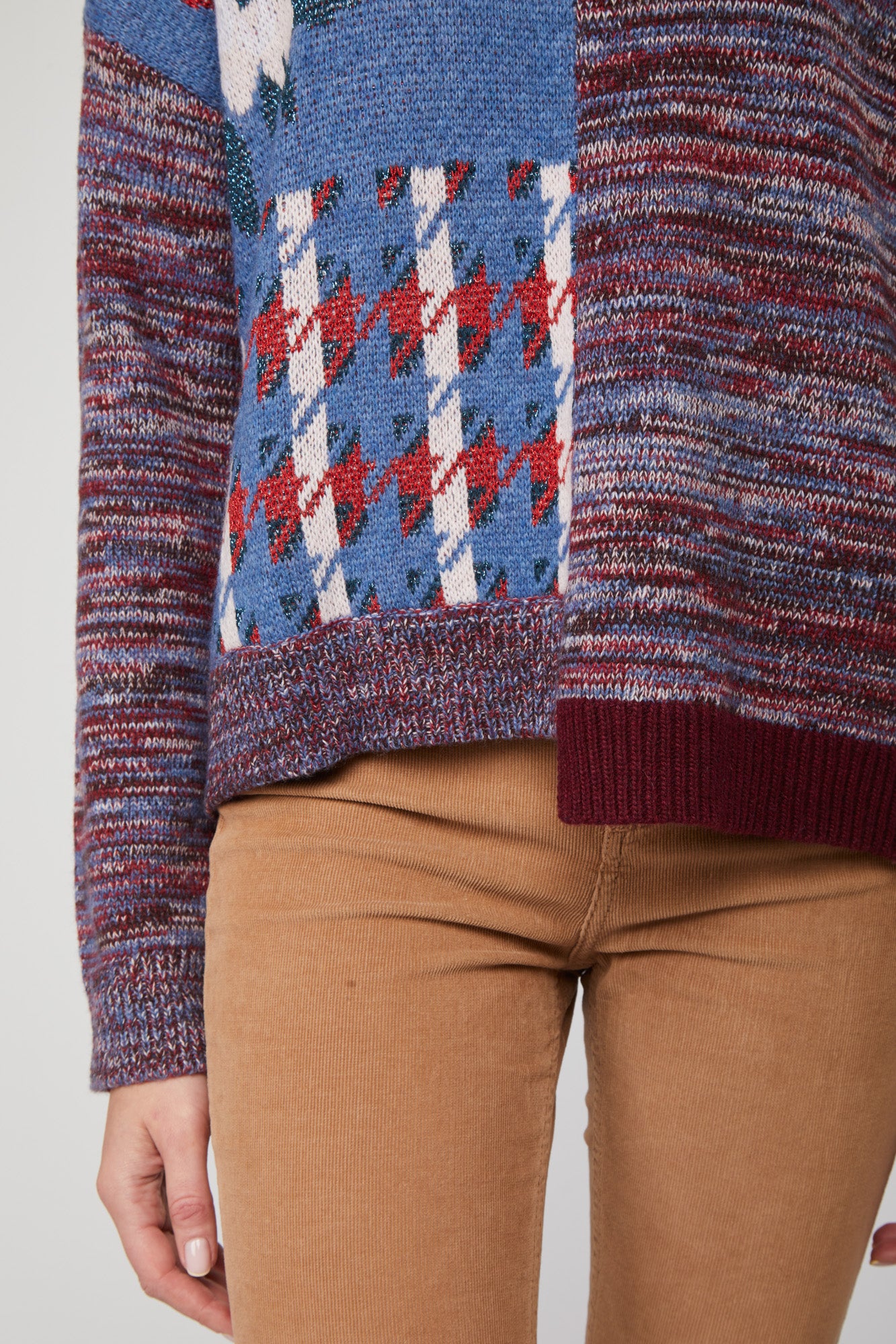 TWINSET Multicolor Patchwork Knitwear