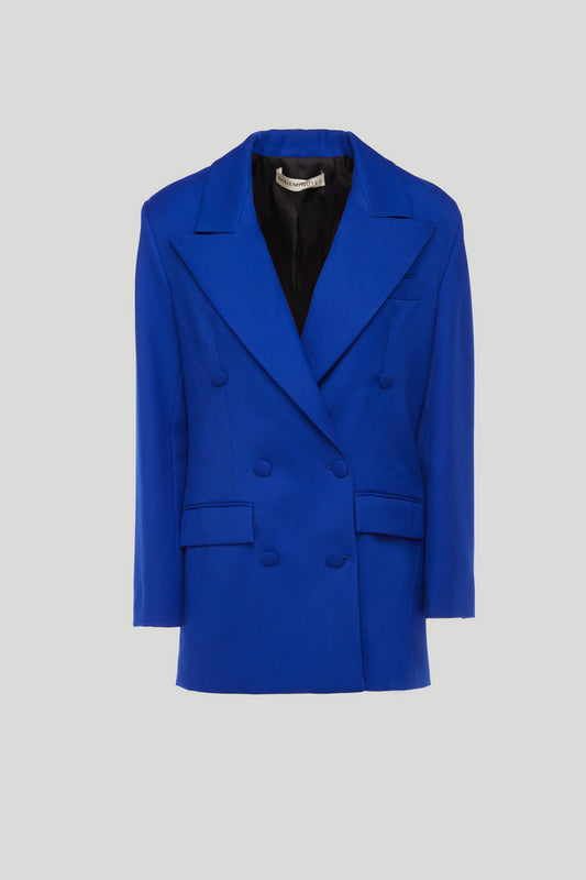 NINEMINUTES Blue Oversize Double-Breasted Blazer