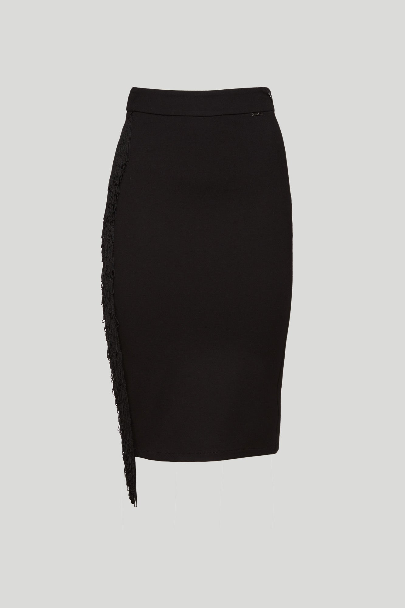 LIU-JO Black Jersey Longuette Skirt