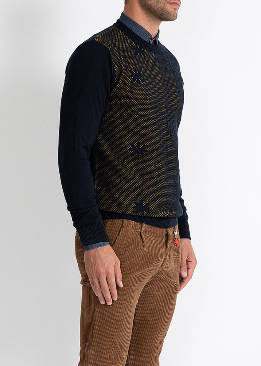 MANUEL RITZ Maglia in lana con Intreccio