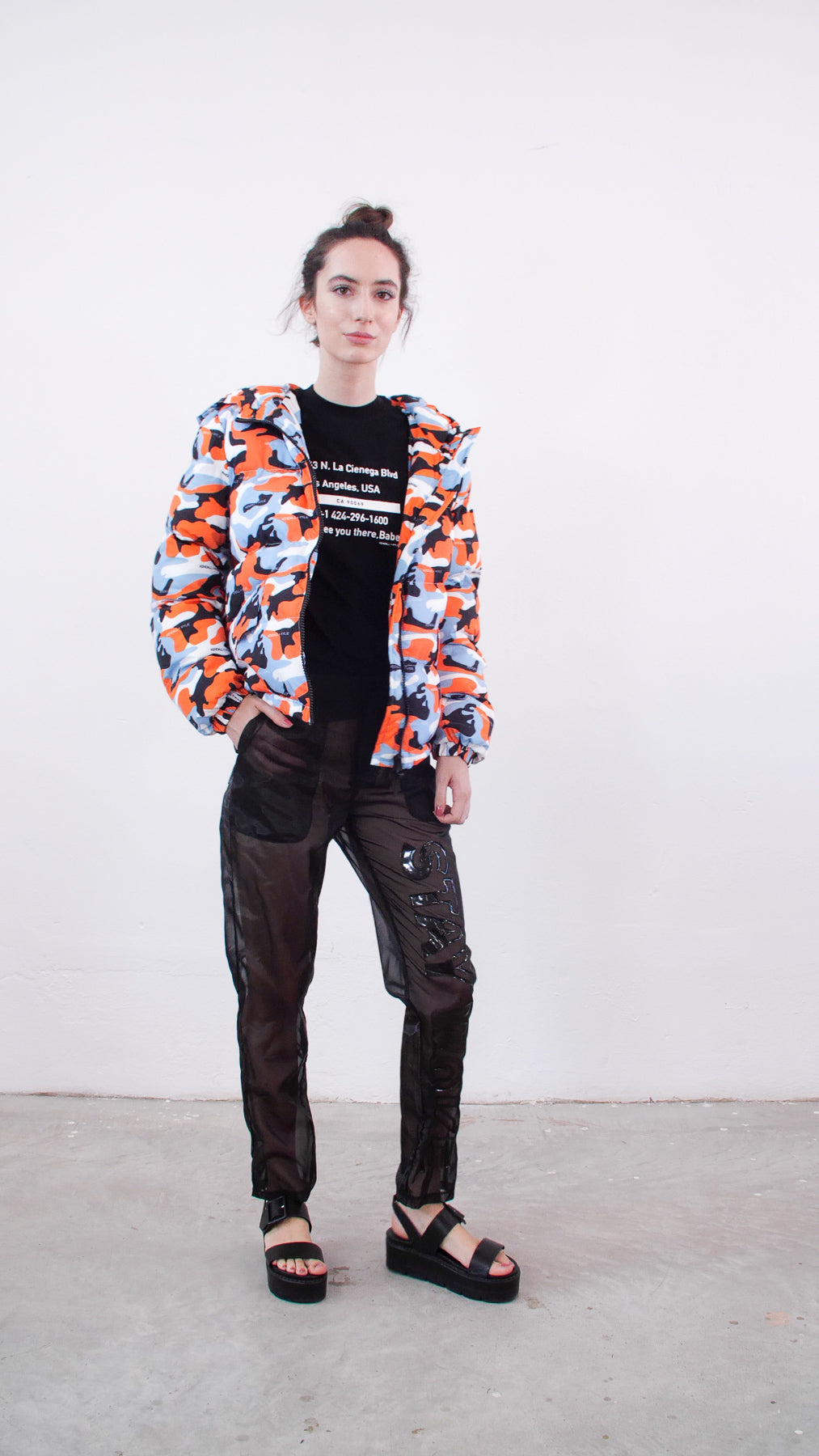 KENDALL AND KYLIE Piumino con Stampa Camouflage