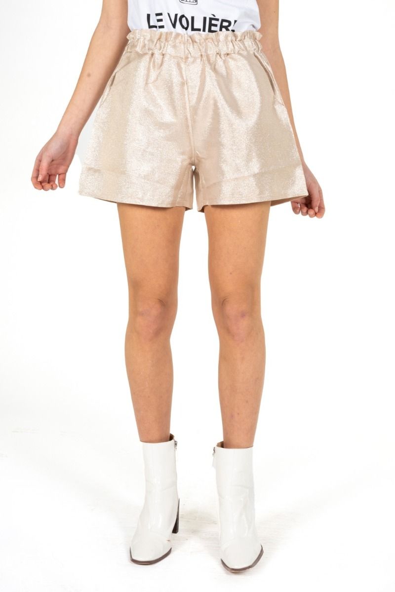 LE VOLIERE Shorts Baggy Oro