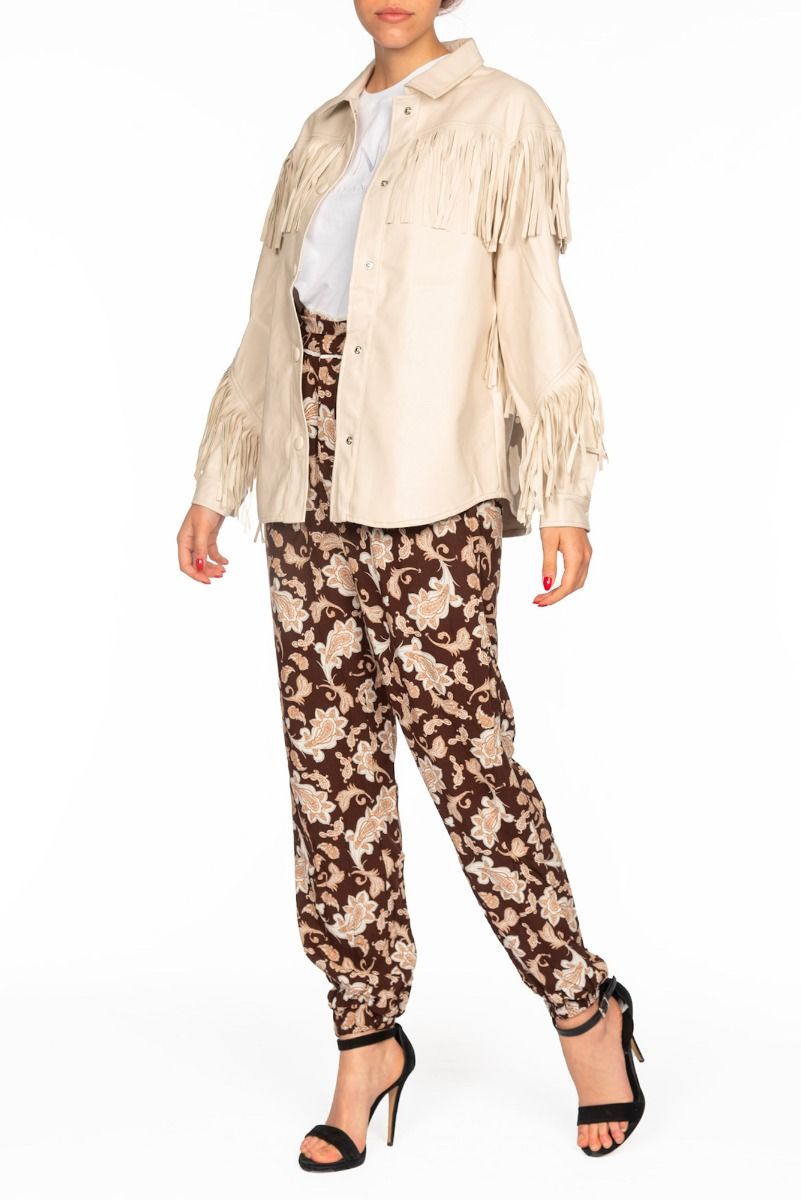 GLAMOROUS Camicia Crema con Frange