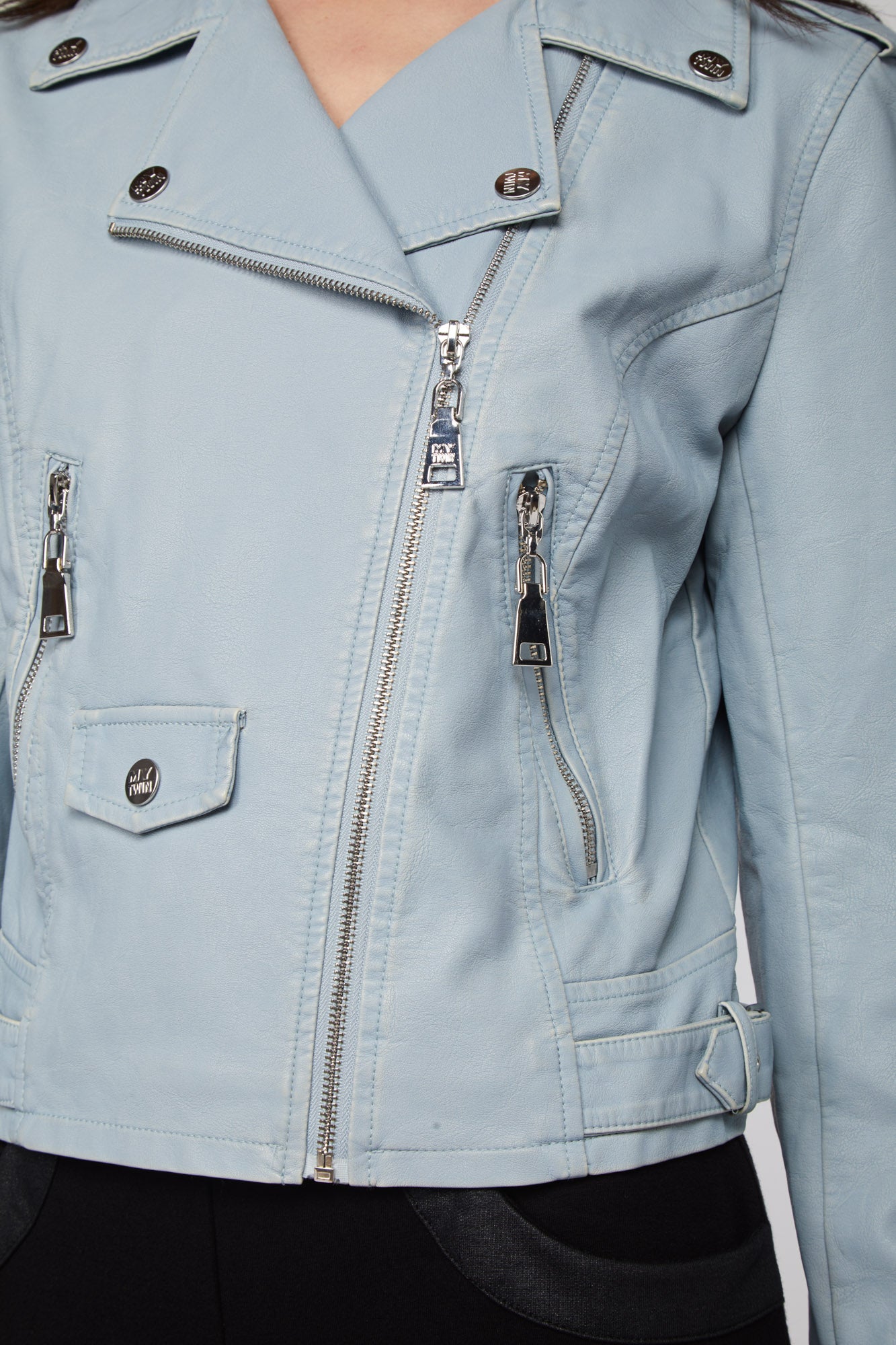 TWINSET Chiodo Azzurro Polvere