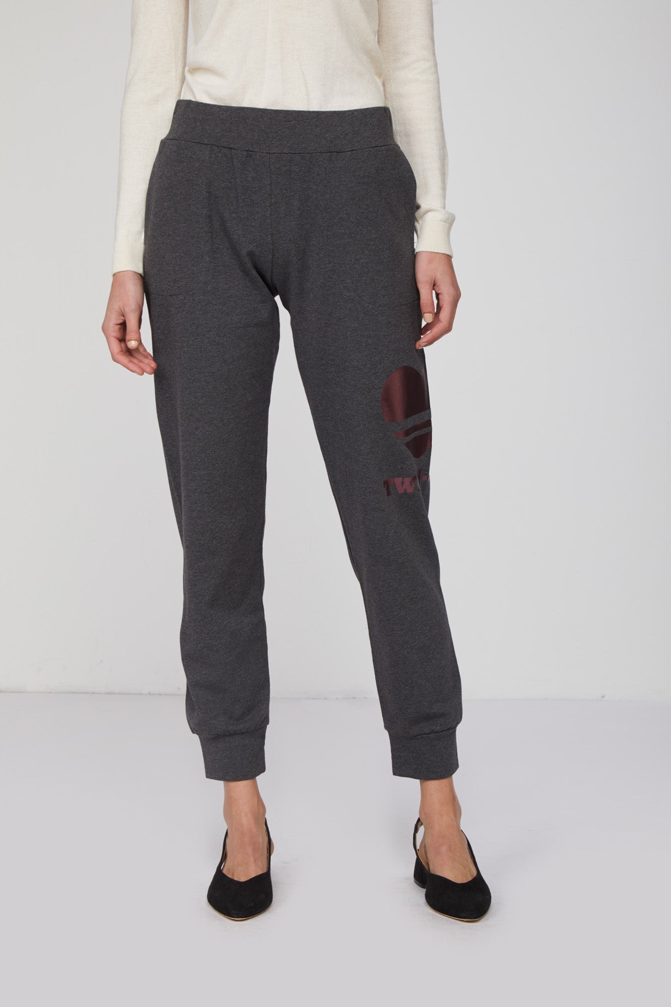 TWINSET Pantalone Jogger Cuore