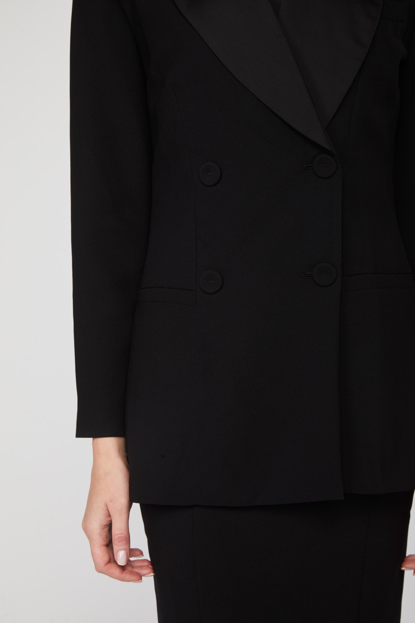 TWINSET Double-Breasted Black Blazer