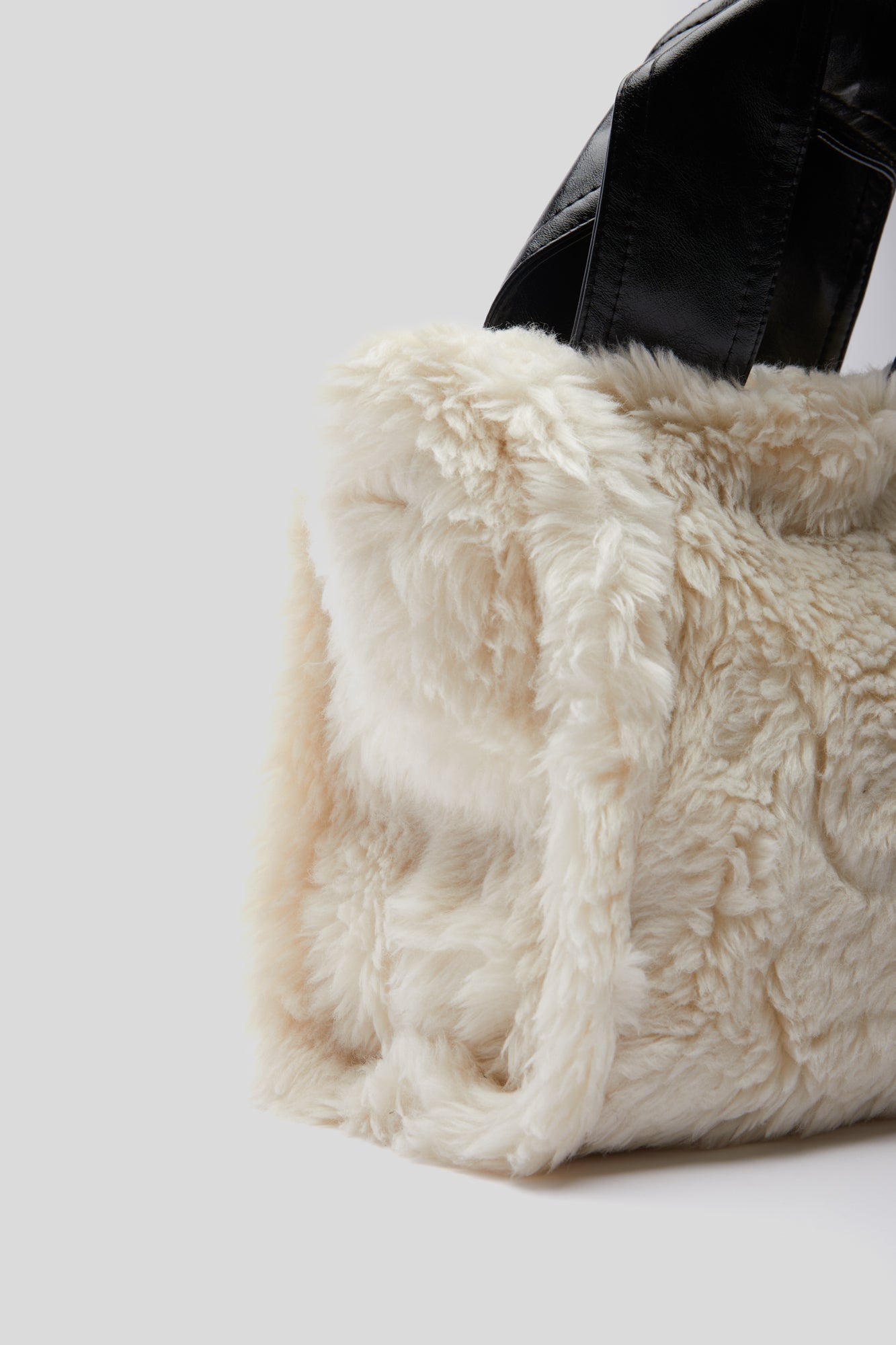 STAND STUDIO Borsa Lucille in Ecopelliccia Bianca