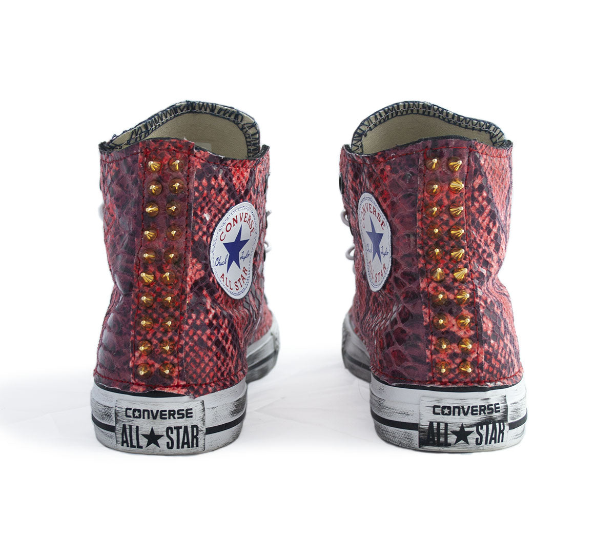 SEDDY'S Converse Pitonate Rosse Customized