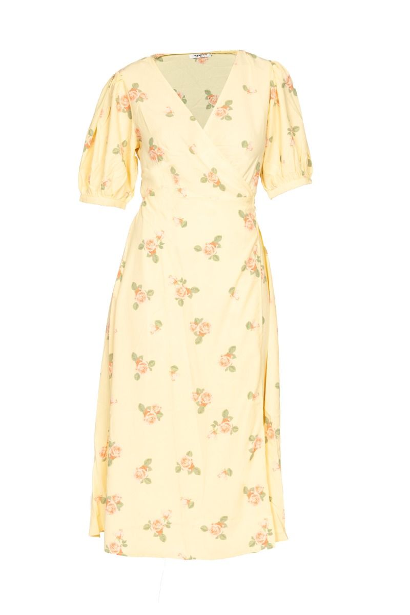 GLAMOROUS Yellow Floral Fantasy Midi Dress