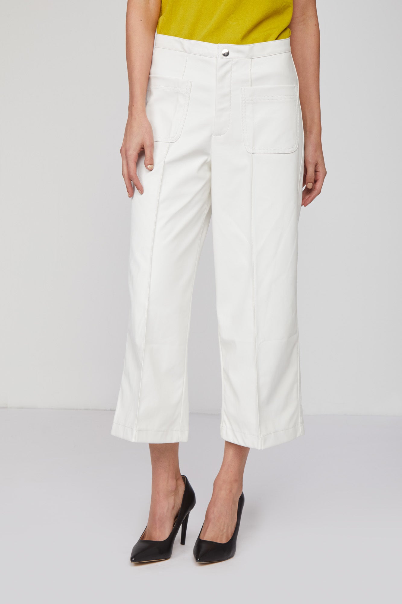 TWINSET Pantalone Bianco Pelle