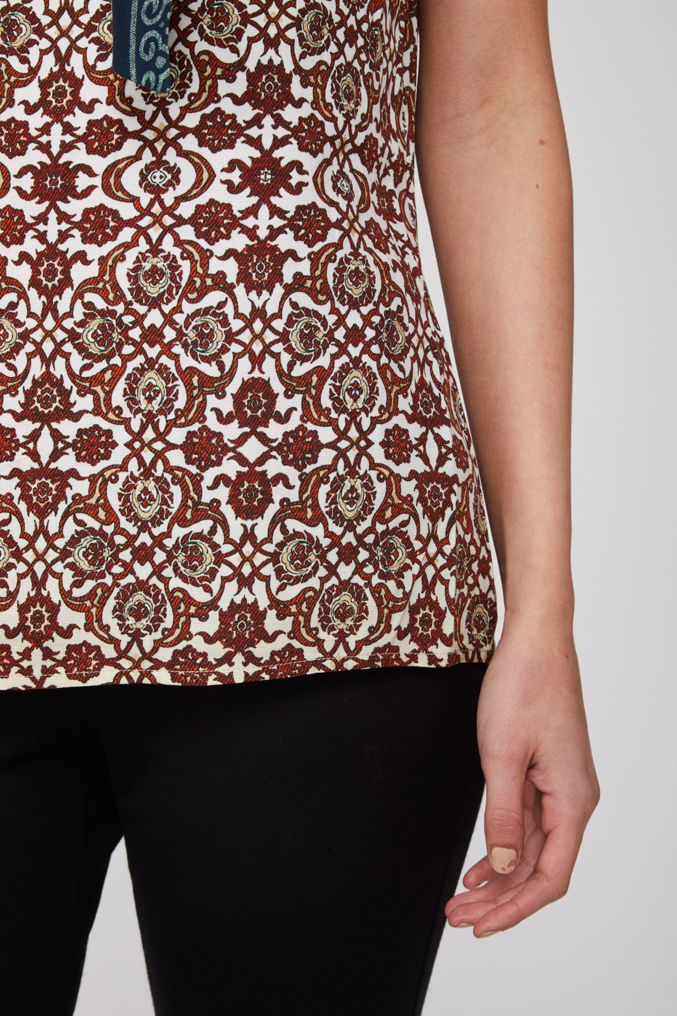 TWINSET Blusa Stampata con Fiocco