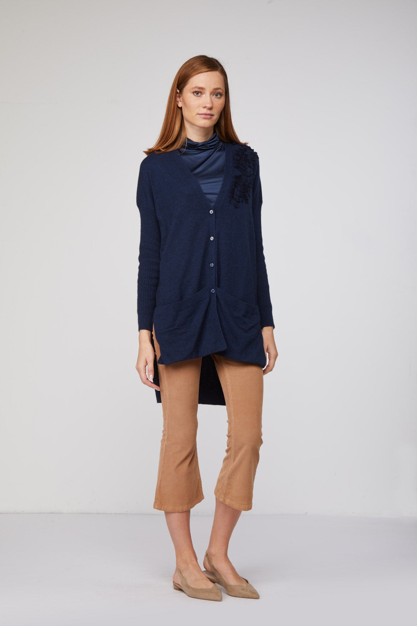 TWINSET Cardigan Blu Asimmetrico