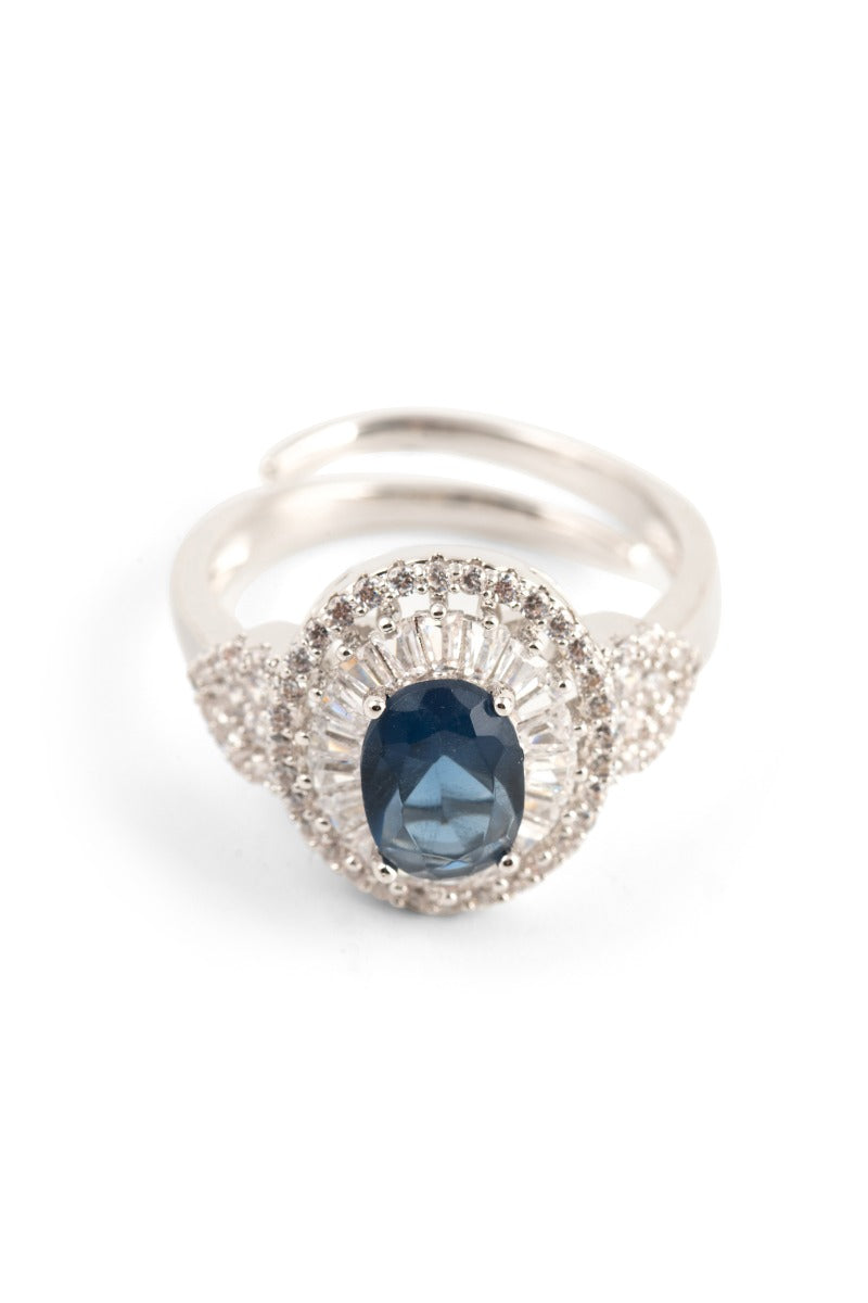 LOVERLOCK DESIGN Brilliant Ring with Blue Stone