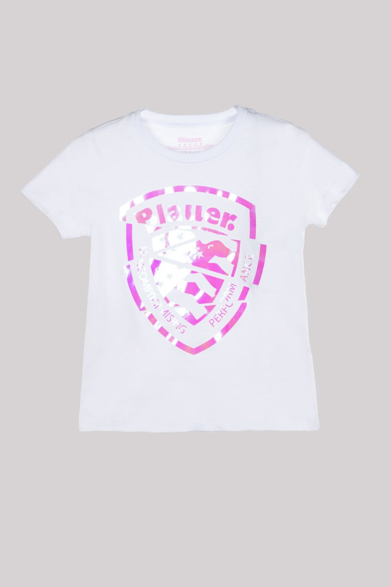 BLAUER T-shirt Scudo in Jersey Bianca