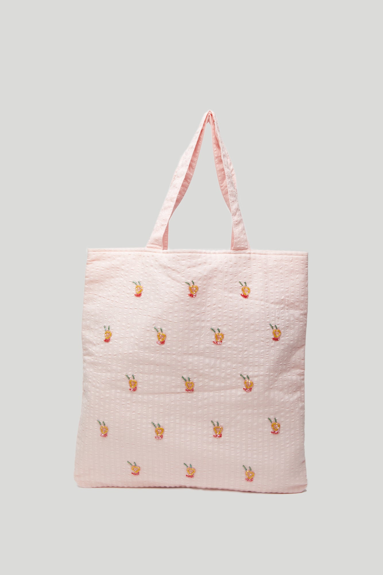HVISK Pink Dale Tote Bag with Embroidery