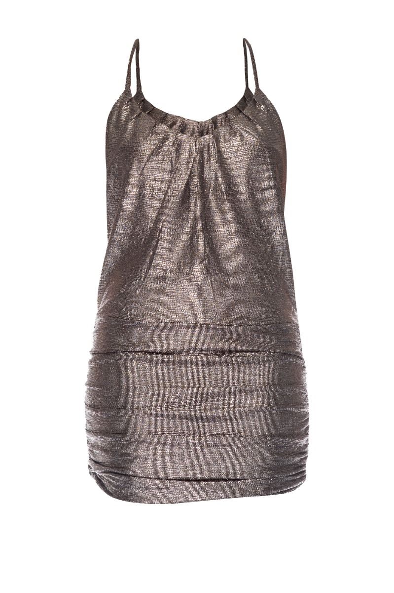 Short Metallic Dress Alessandra Gallo