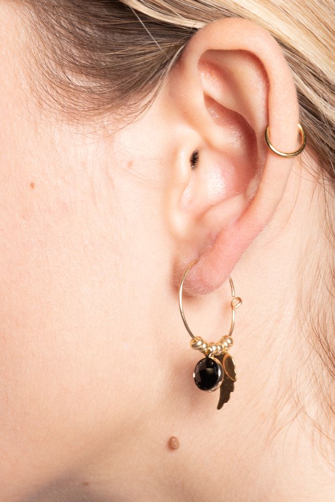 GIZETA
Circle Earrings with Pendants