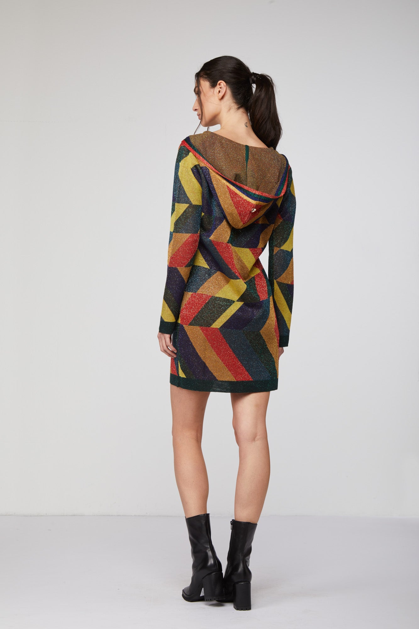 TWINSET Geometric Hooded Dress
