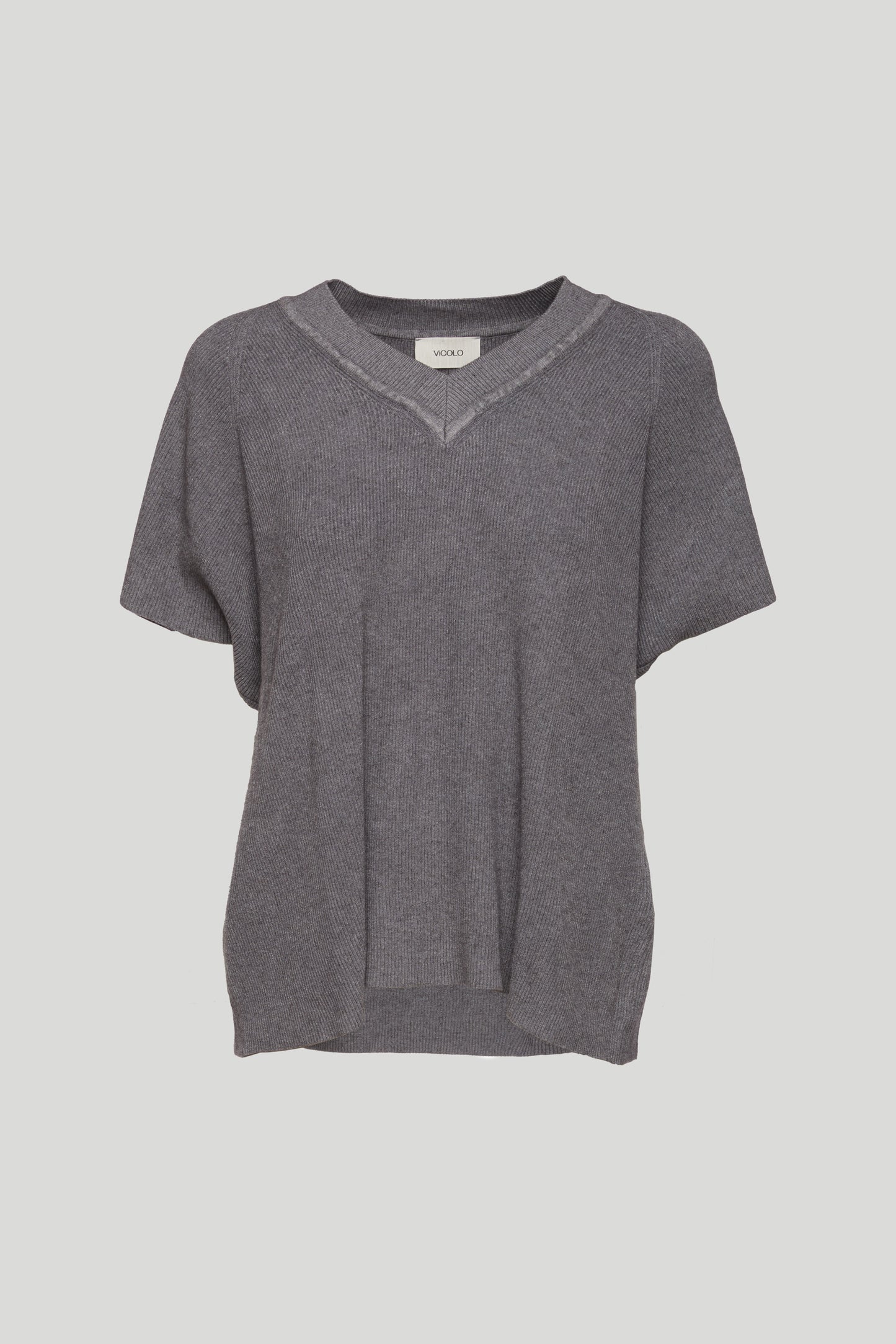 VICOLO Gray Short Sleeved Shirt