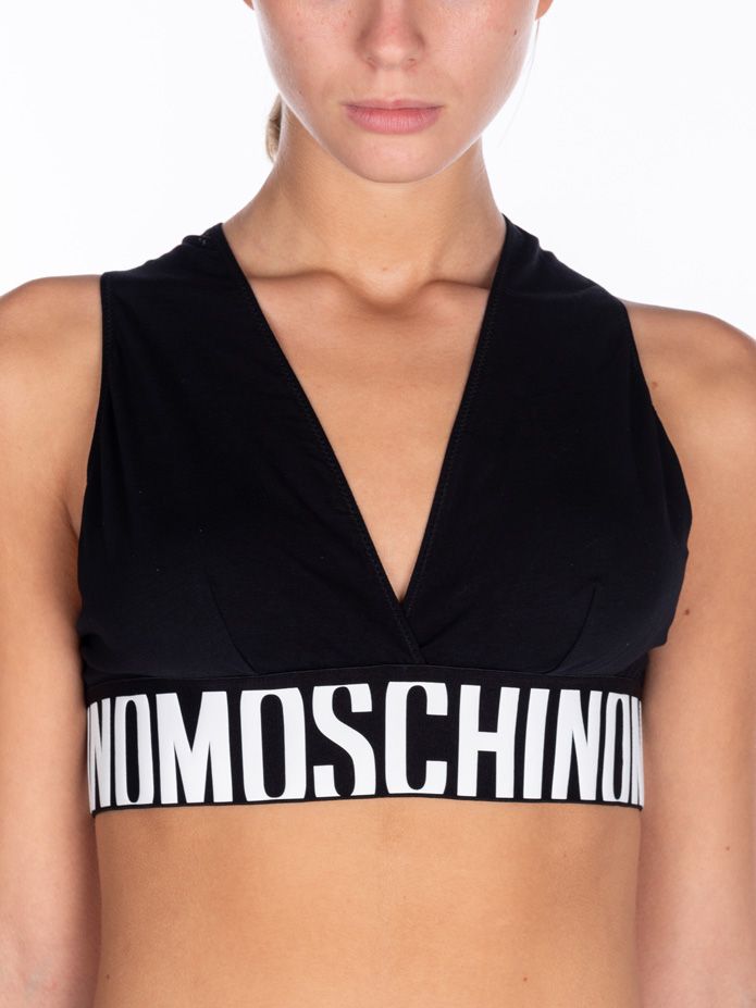Bra with cross on the back with Moschino logo